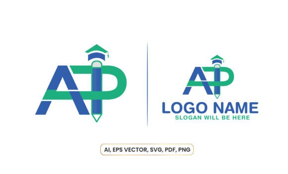 AP Educational Initial Letter Logo Design: Graphics & Logos