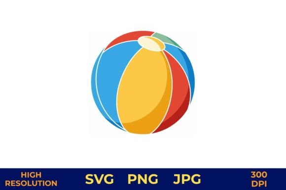 Beach Ball Vector Graphics: Vibrant Illustrations for Local Branding