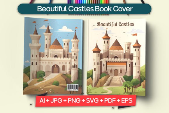 Beautiful Castles Book Cover: Graphics & Coloring Pages Amp
