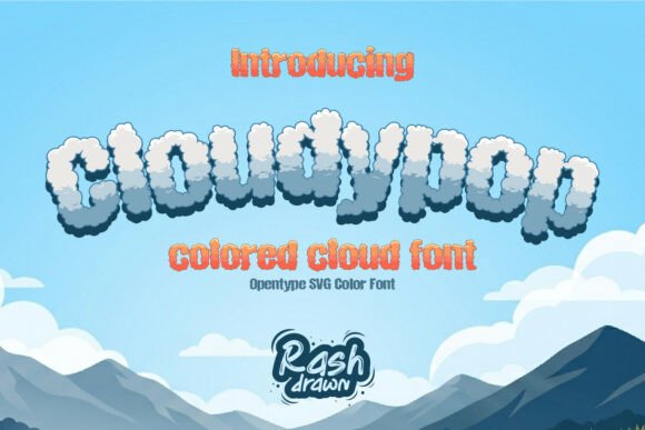 Cloudypop: A Whimsical Display Fonts Asset