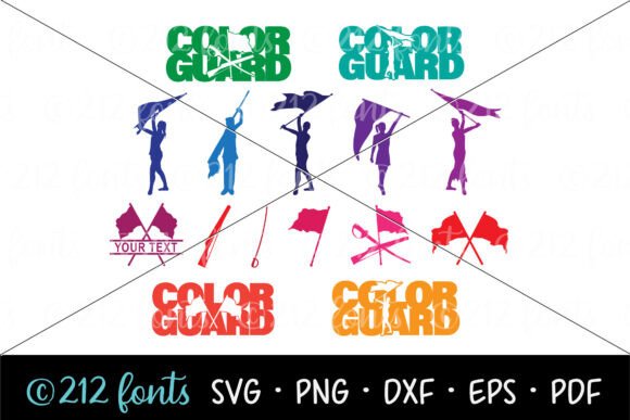 Color Guard Graphics for Crafts & Marketing