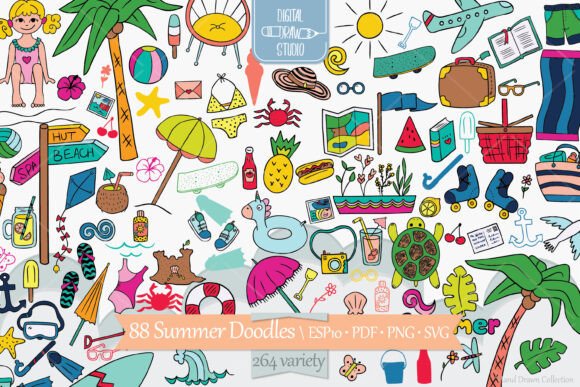 Color Summer Season Graphics & Illustrations