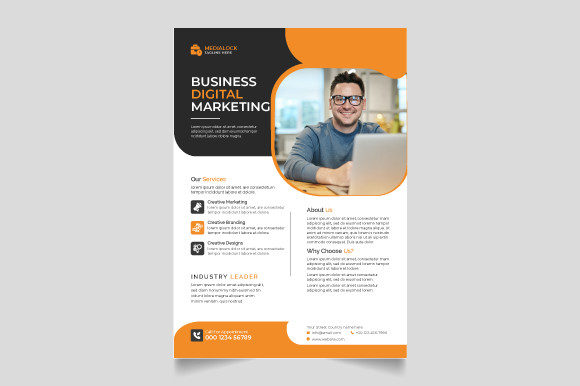 Corporate Flyer Design Template: Graphics & Print Templates