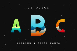 CS Juicy Outline: A Modern Display Fonts Asset