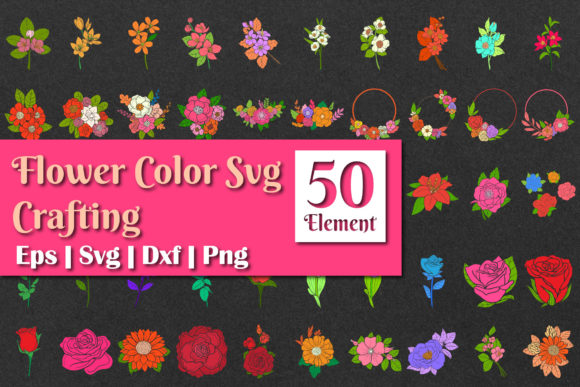 Flower Color Crafting: Graphics for Handmade Crafts