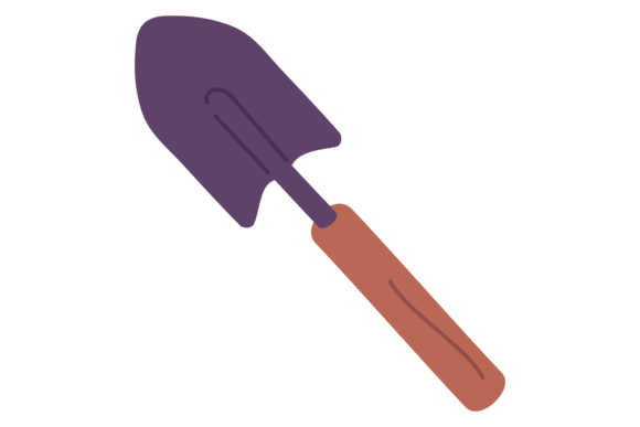 Garden Spade Color Icon: Graphics & Illustrations