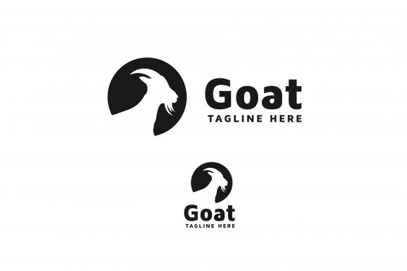 Goat Head Silhouette Logo Design: Graphics & Logos for Editorial Impact