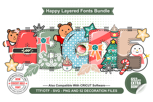 Happy Cristmas Bundle: Playful Display Fonts for Festive Content