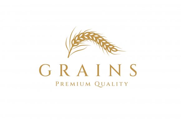 Luxury Golden Grain Wheat Logo Design Graphics