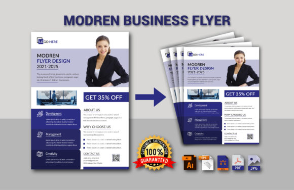 Modren Flyer or Brochure Templates: Graphics for Print Templates