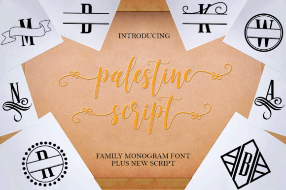 Palestine Script and Monogram: Fonts for Script Amp Collections
