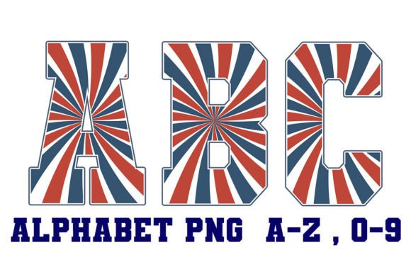 Retro Patriotic Alphabet Letters: Graphics for Crafts & Creative Sellers