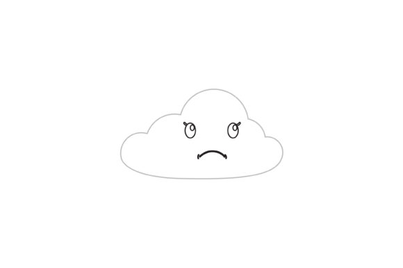Sky Cloudy Cloud Kawaii Cute Color Line Graphics