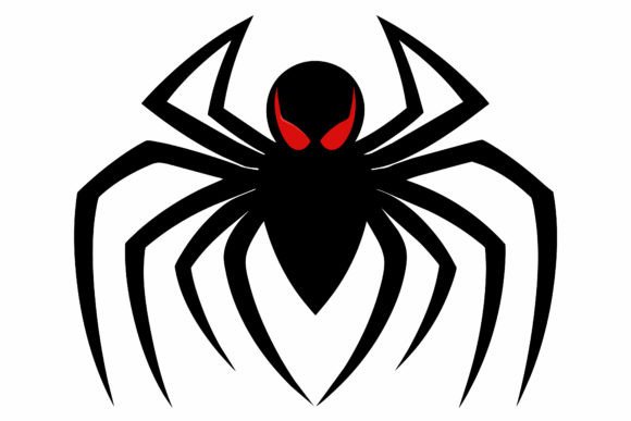 Spider Man Spider in Black Graphics for Crafts