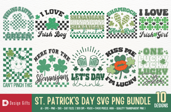 St. Patrick’s Day SVG PNG Bundle for Crafts & Graphics