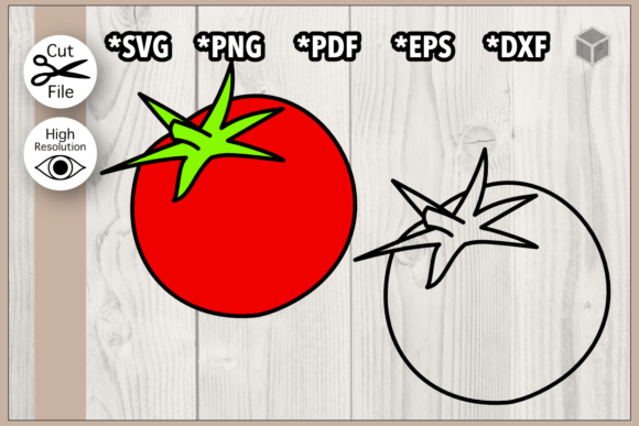 Tomato Color and Outline: Graphics & Illustrations for Brand Clarity