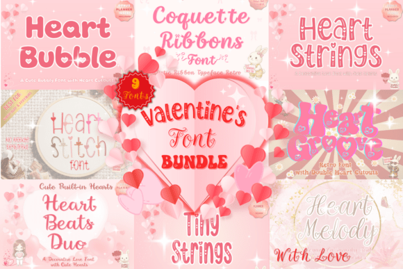 Valentines Font Bundle: Decorative Fonts for Editorial Impact